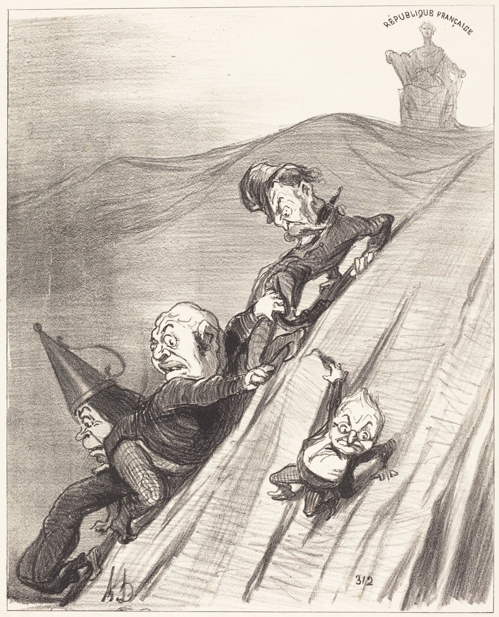 Um caminho perigoso de Honoré Daumier