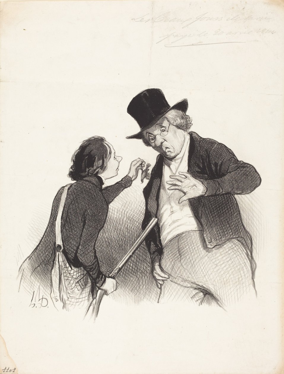 Um começo de caça de Honoré Daumier