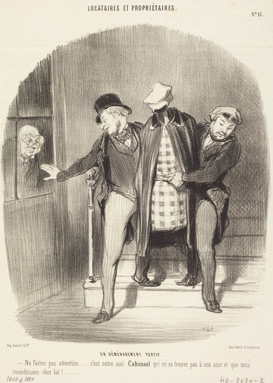 Uma mudança furtiva de Honoré Daumier