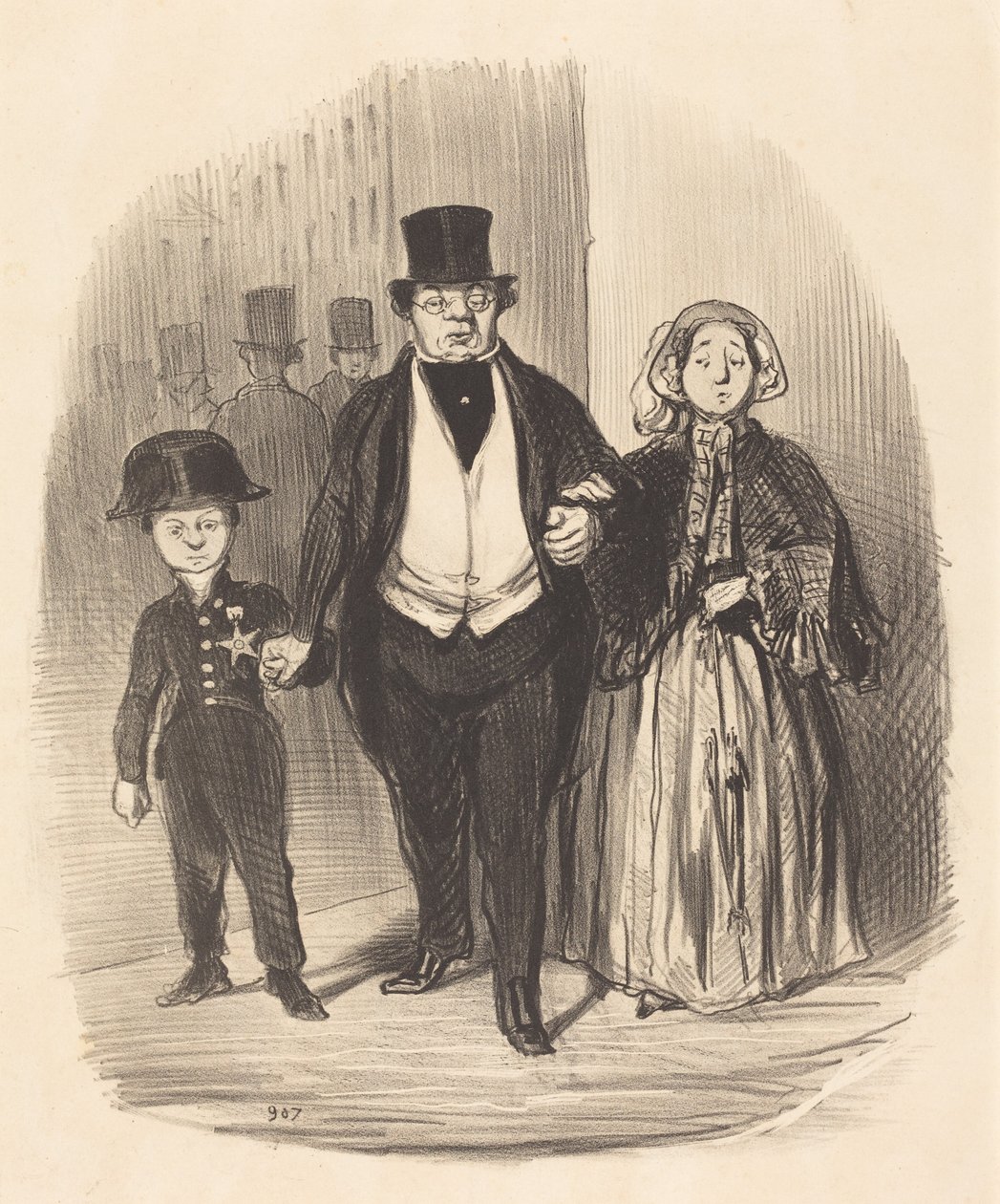 Um jovem que é a esperança... da família Badinguet de Honoré Daumier