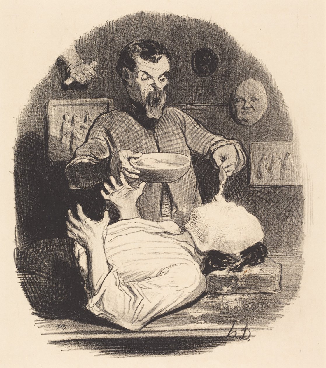 Um cavalheiro que quer dar a si mesmo a satisfação... de Honoré Daumier