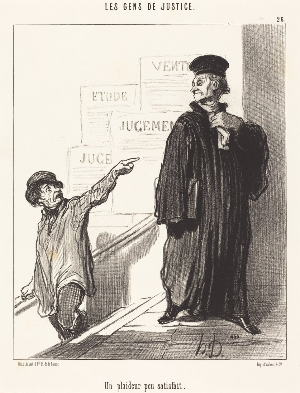 Um litigante pouco satisfeito de Honoré Daumier