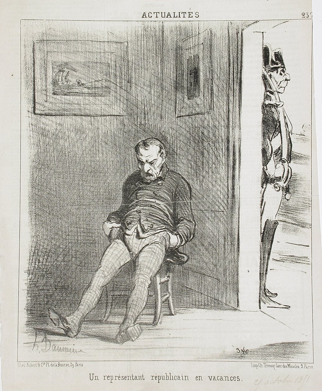 Um representante republicano de férias de Honoré Daumier