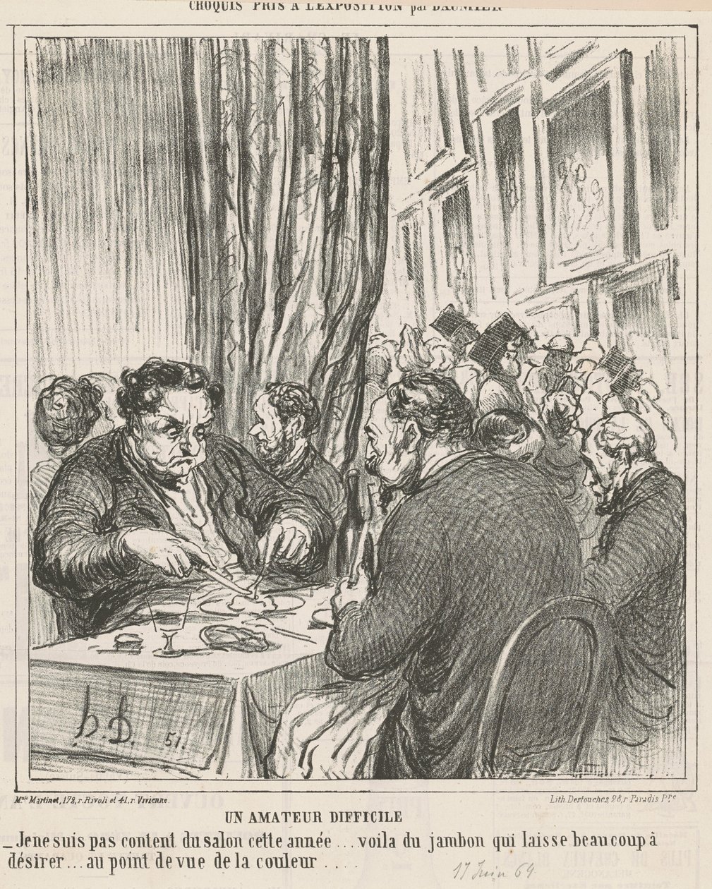 Um amador difícil de Honoré Daumier