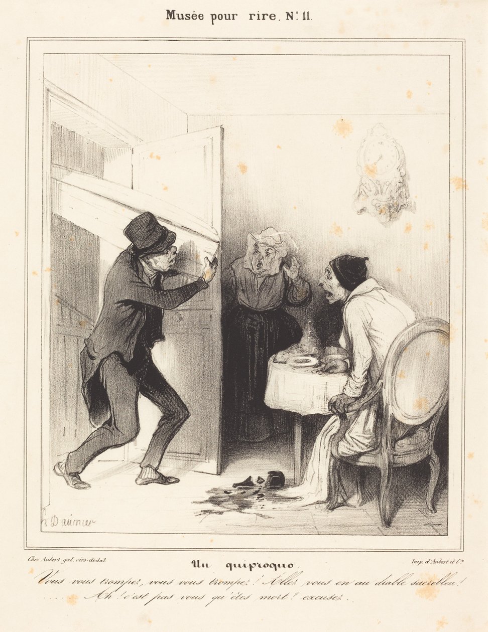 Um equívoco - Está enganado... vá... para o diabo... de Honoré Daumier