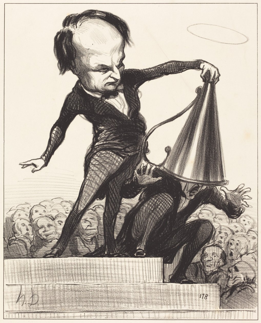 Uma glória apaga a outra de Honoré Daumier