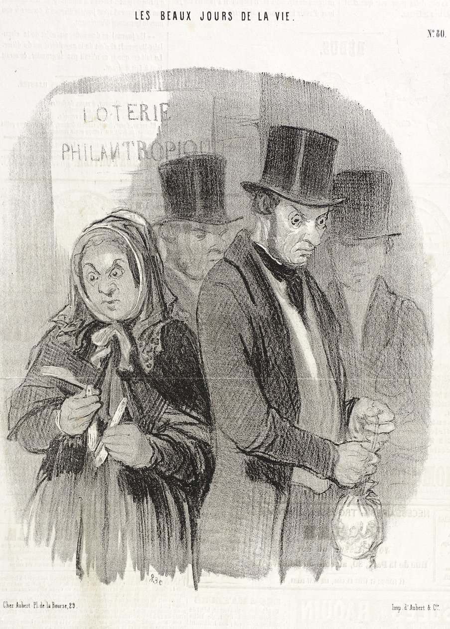 Uma lotaria filantrópica de Honoré Daumier