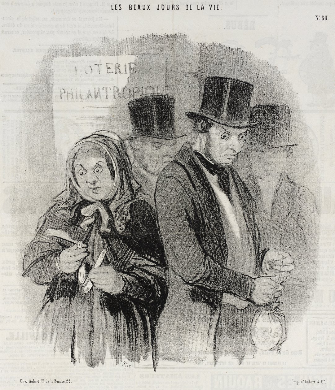 Uma lotaria filantrópica de Honoré Daumier