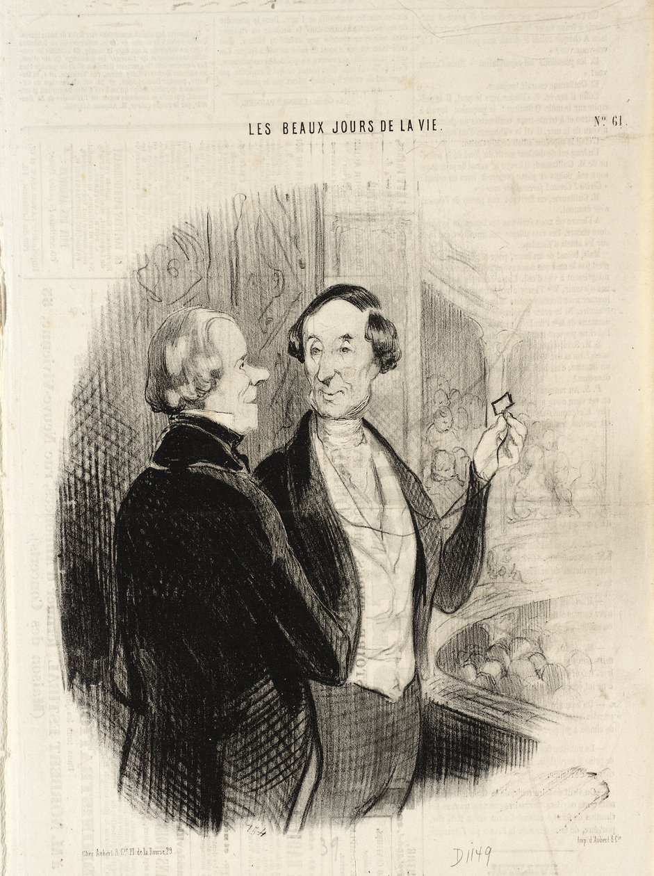 Uma amante na ópera de Honoré Daumier