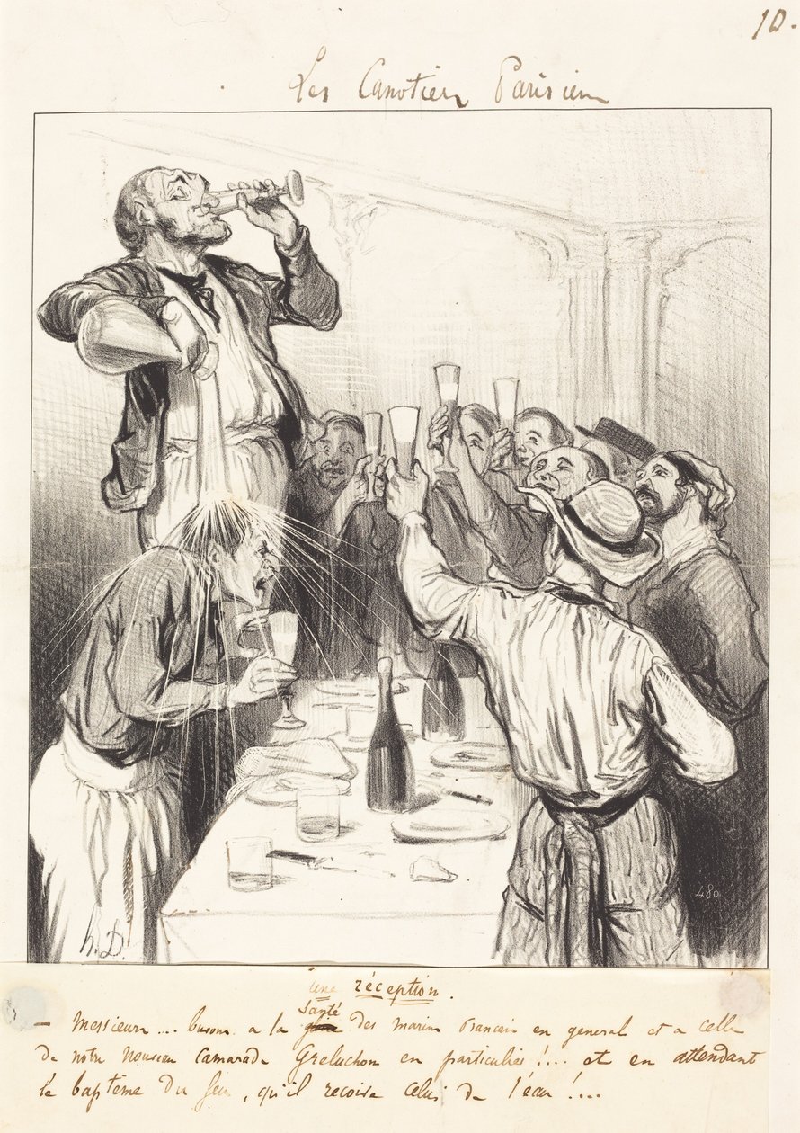 Uma receção de Honoré Daumier