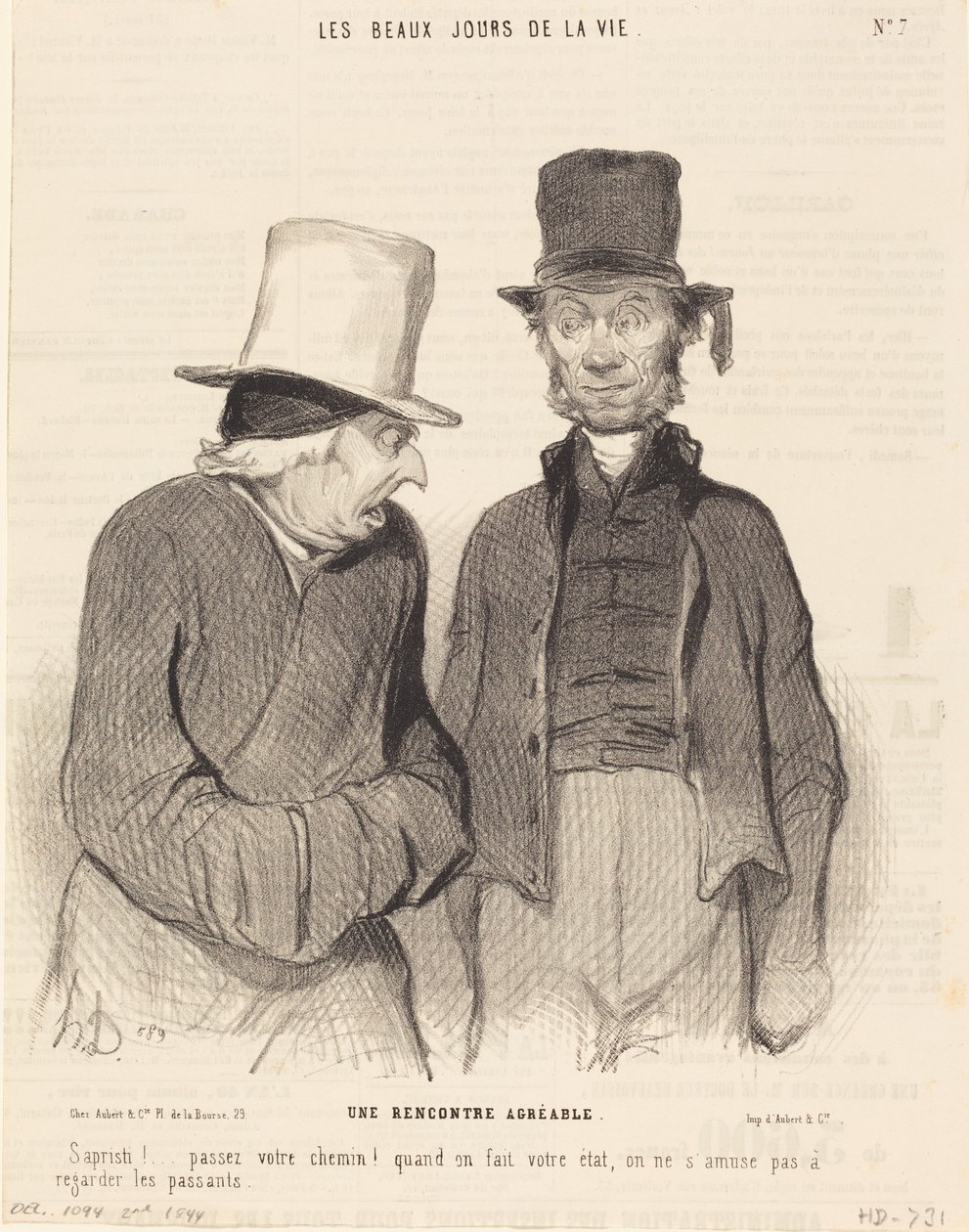 Um encontro agradável de Honoré Daumier