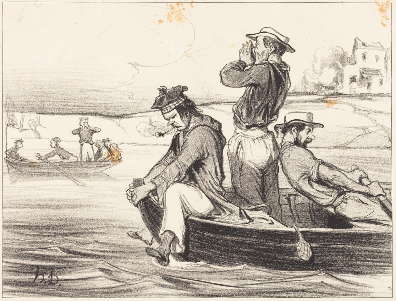 Um encontro em alto-mar de Honoré Daumier