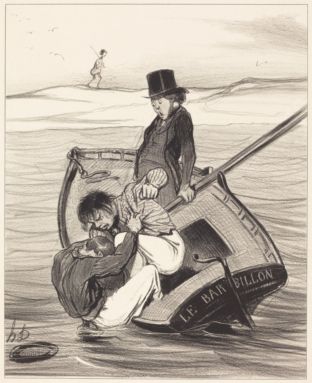 Uma revolta a bordo de Honoré Daumier