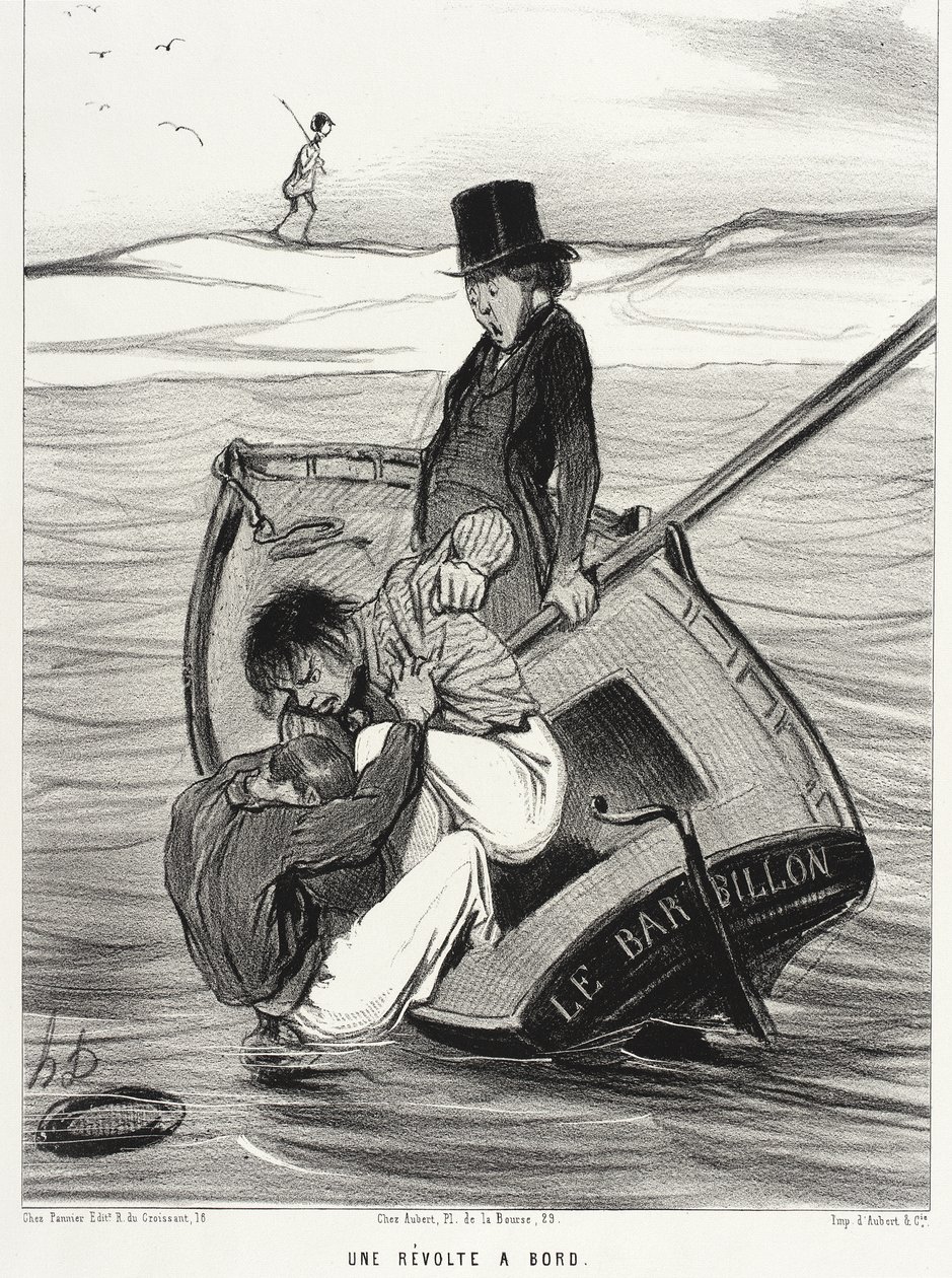 Uma revolta a bordo de Honoré Daumier