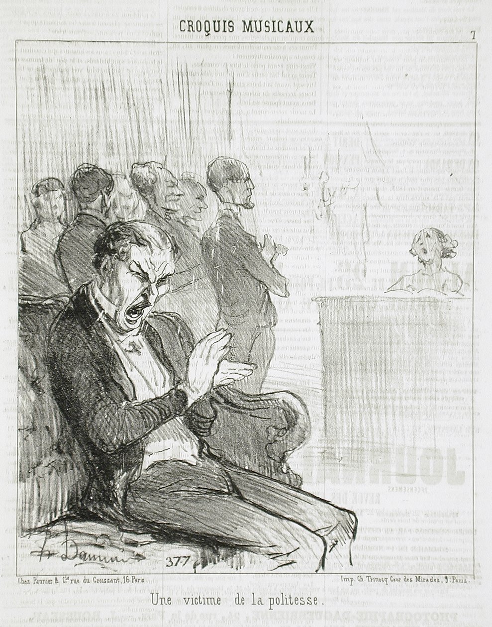 Uma vítima da cortesia de Honoré Daumier