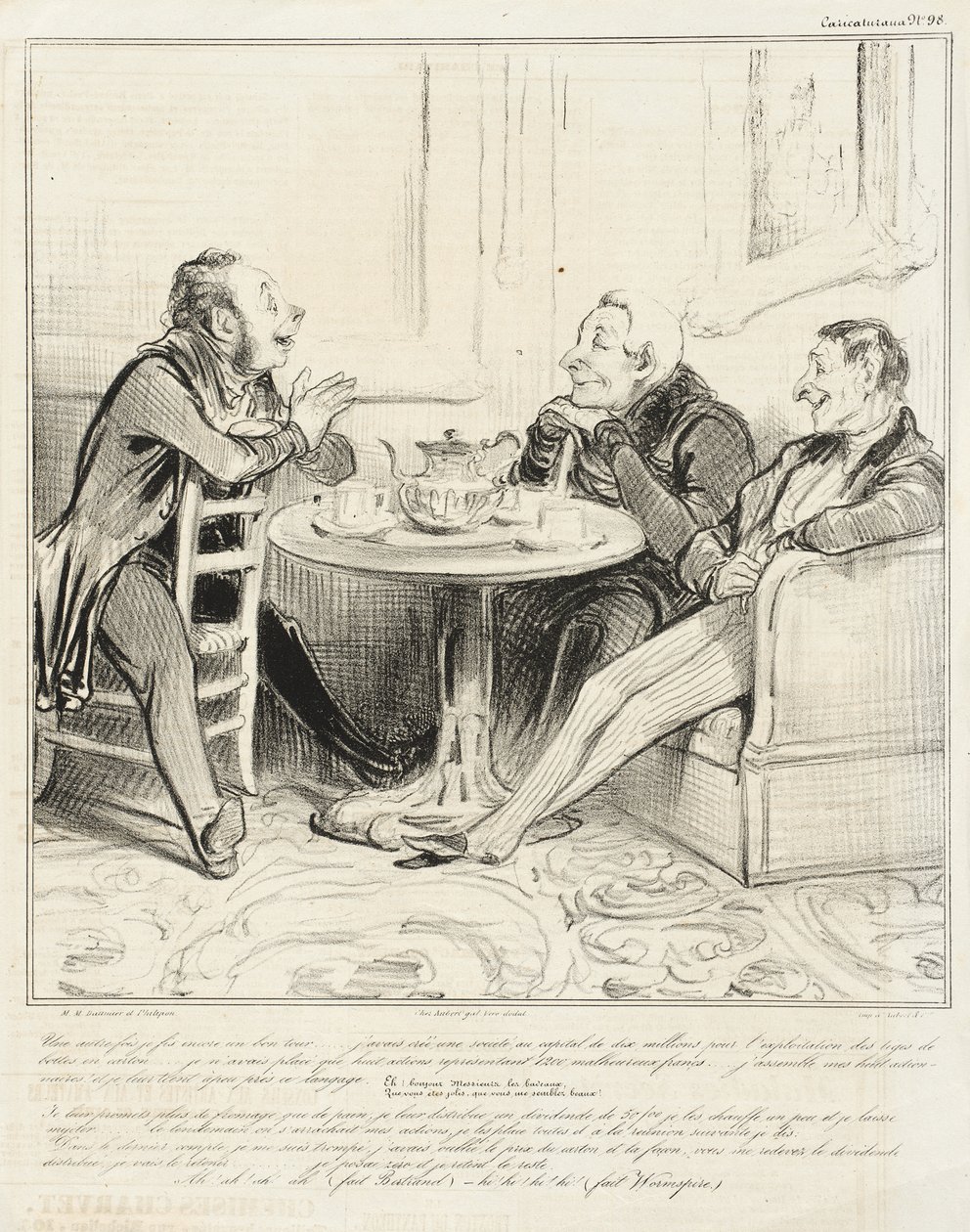 Outra vez fiz ainda uma boa partida... de Honoré Daumier