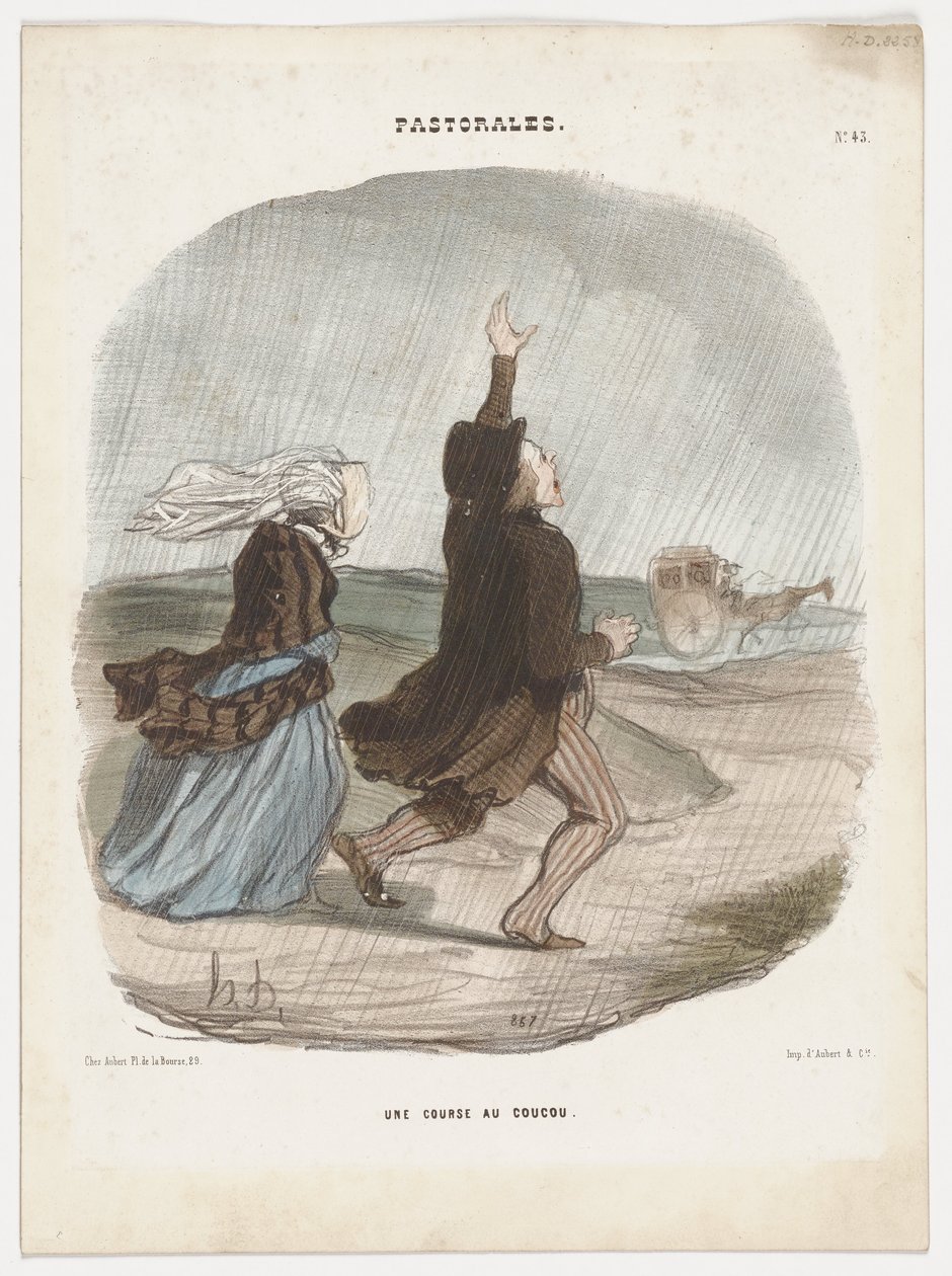 Uma corrida ao cuco. (Pastorais n.º 43) de Honoré Daumier