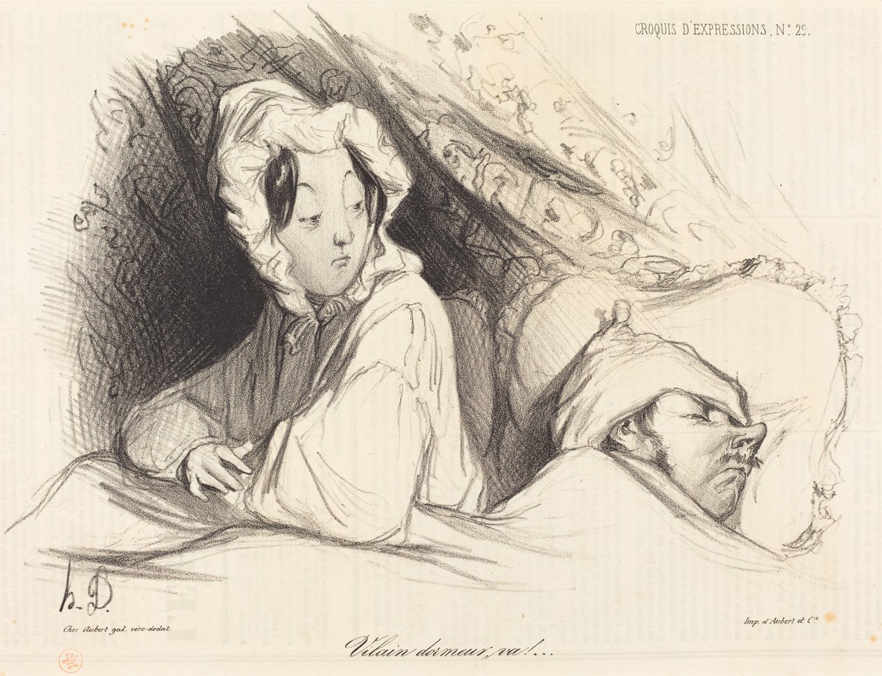 Seu dorminhoco preguiçoso! de Honoré Daumier