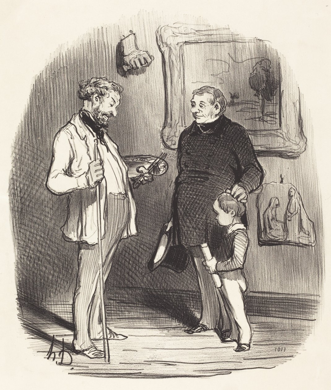 Eis o meu pequenino... se não tiver meios suficientes... de Honoré Daumier