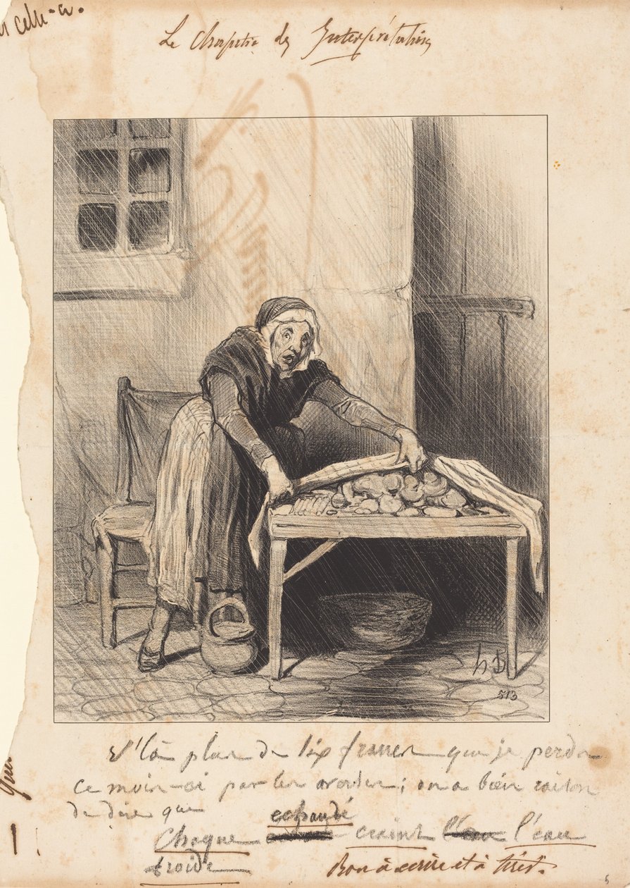 Já são mais de seis francos que perco... de Honoré Daumier