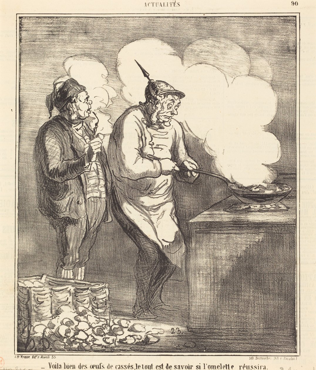 Eis que há muitos ovos partidos... de Honoré Daumier