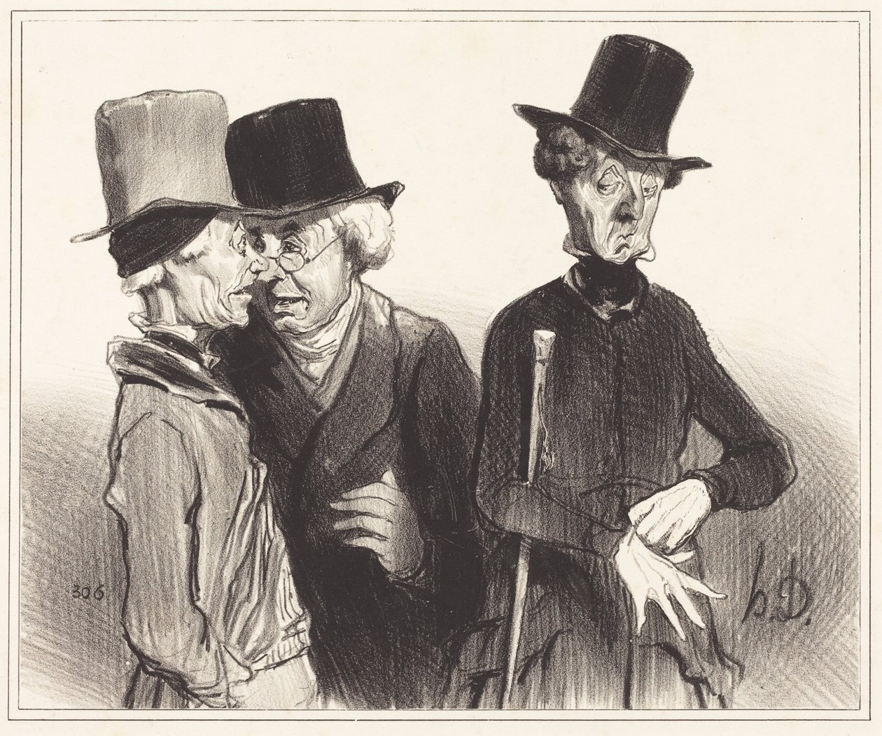 Ora essa! Tu tornaste-te rentista, eu médico, ele... de Honoré Daumier