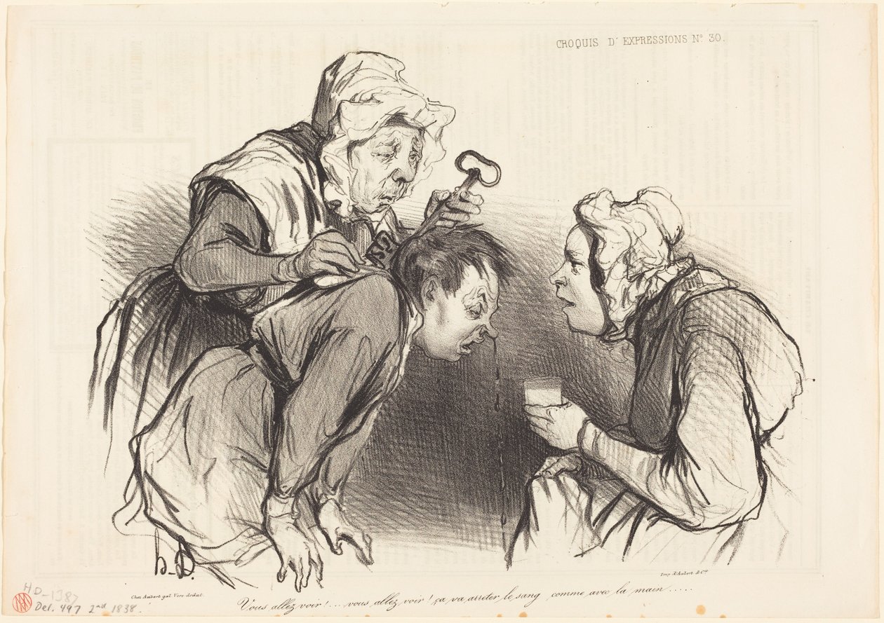 Vai ver!... Isto vai estancar o sangue... de Honoré Daumier