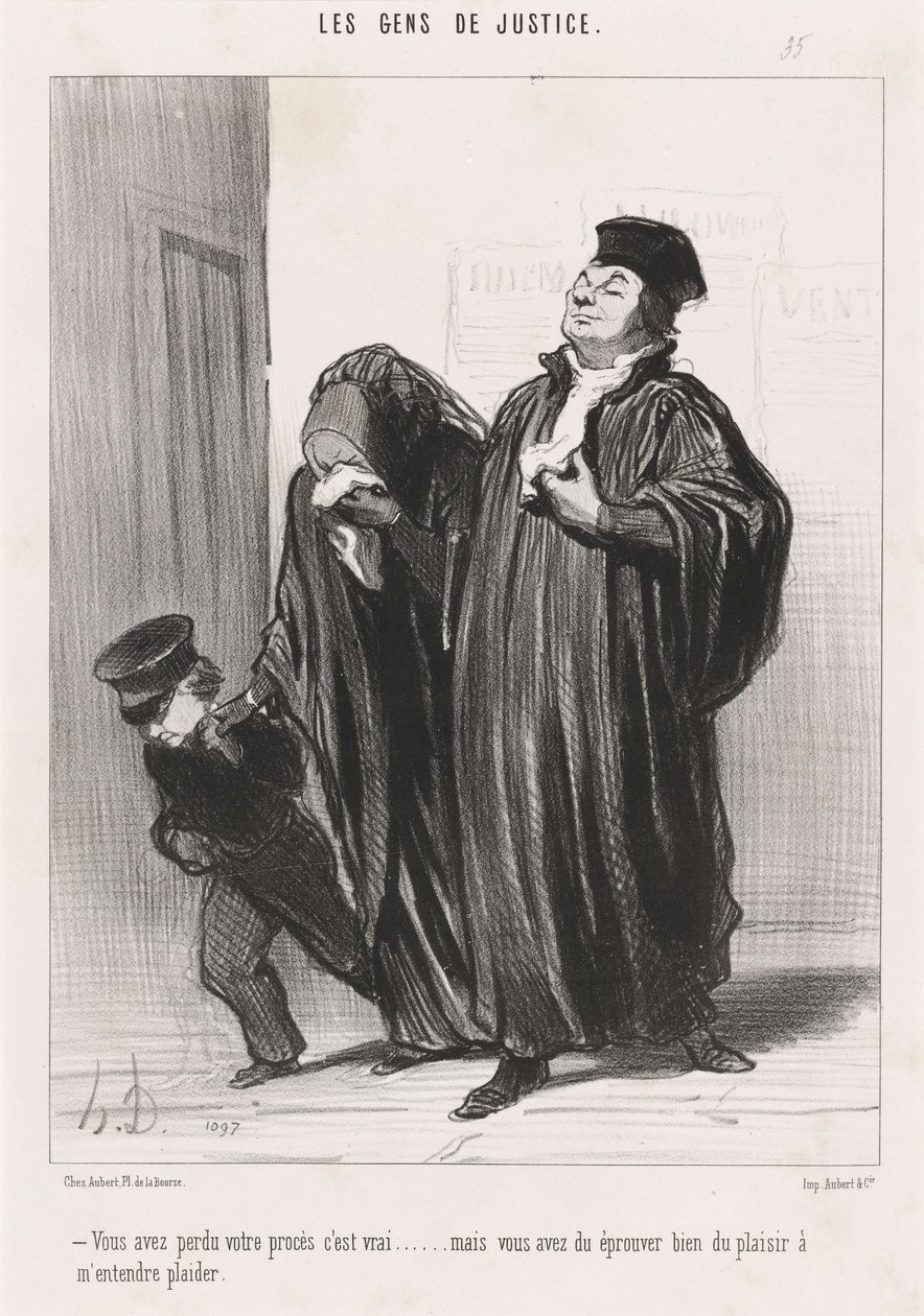 Perdeu o seu processo, é verdade... de Honoré Daumier
