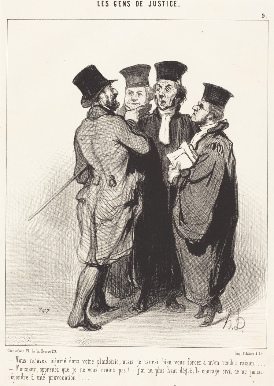 Insultou-me na sua alegação... de Honoré Daumier