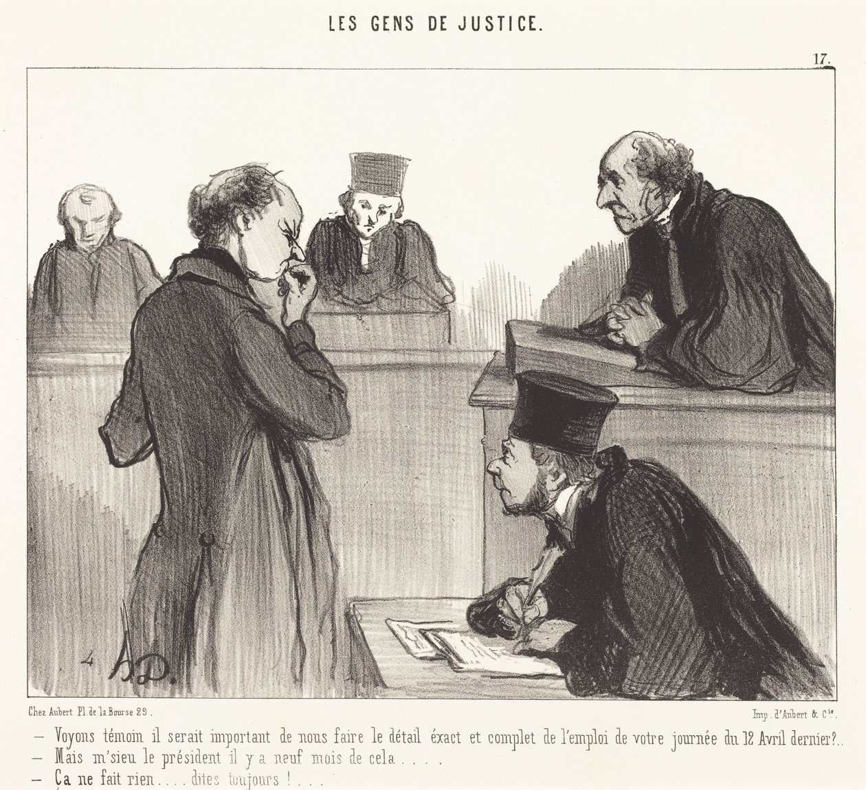 Vendo testemunha, seria importante... de Honoré Daumier