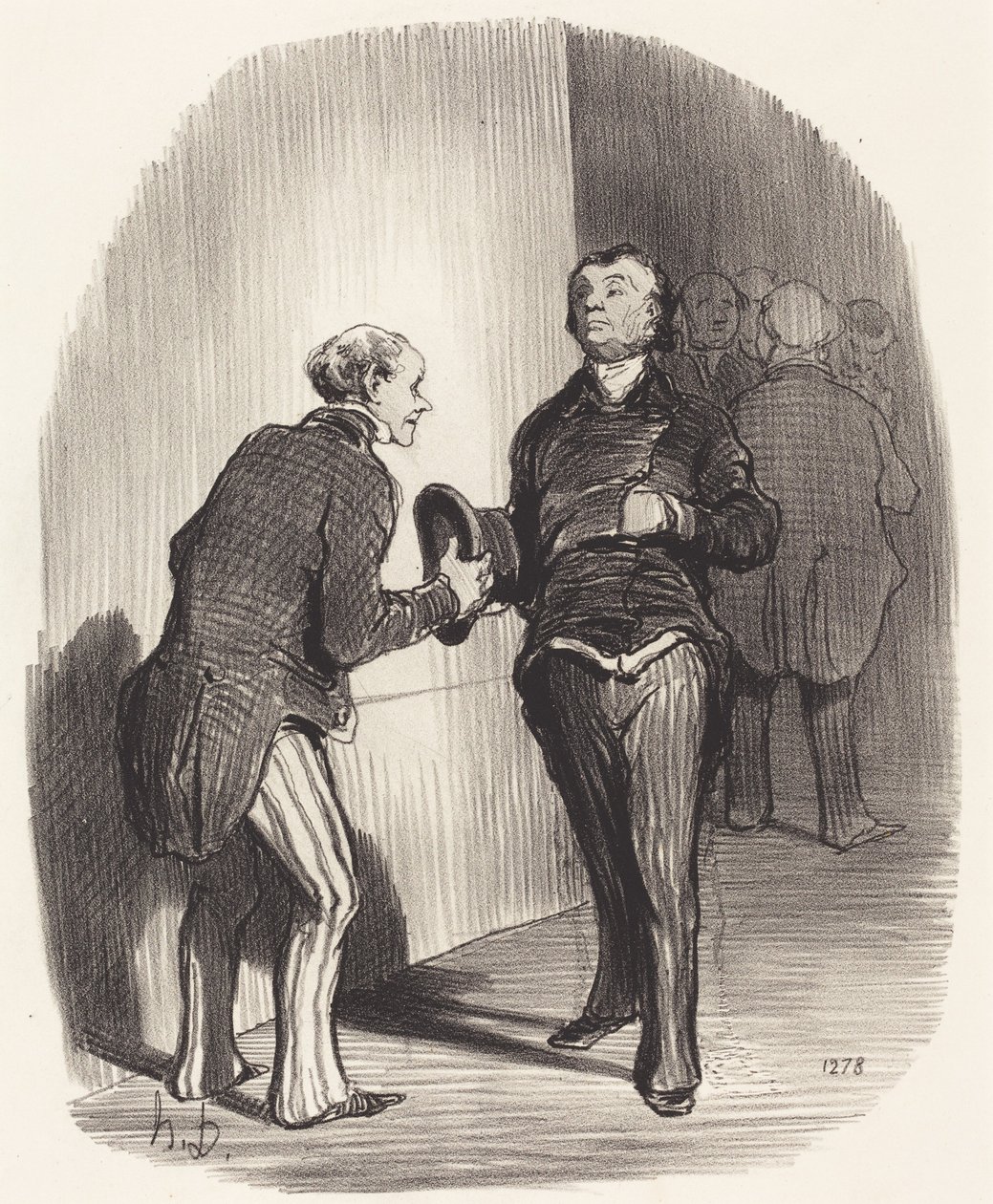 Vista de uma antecâmara ministerial... de Honoré Daumier