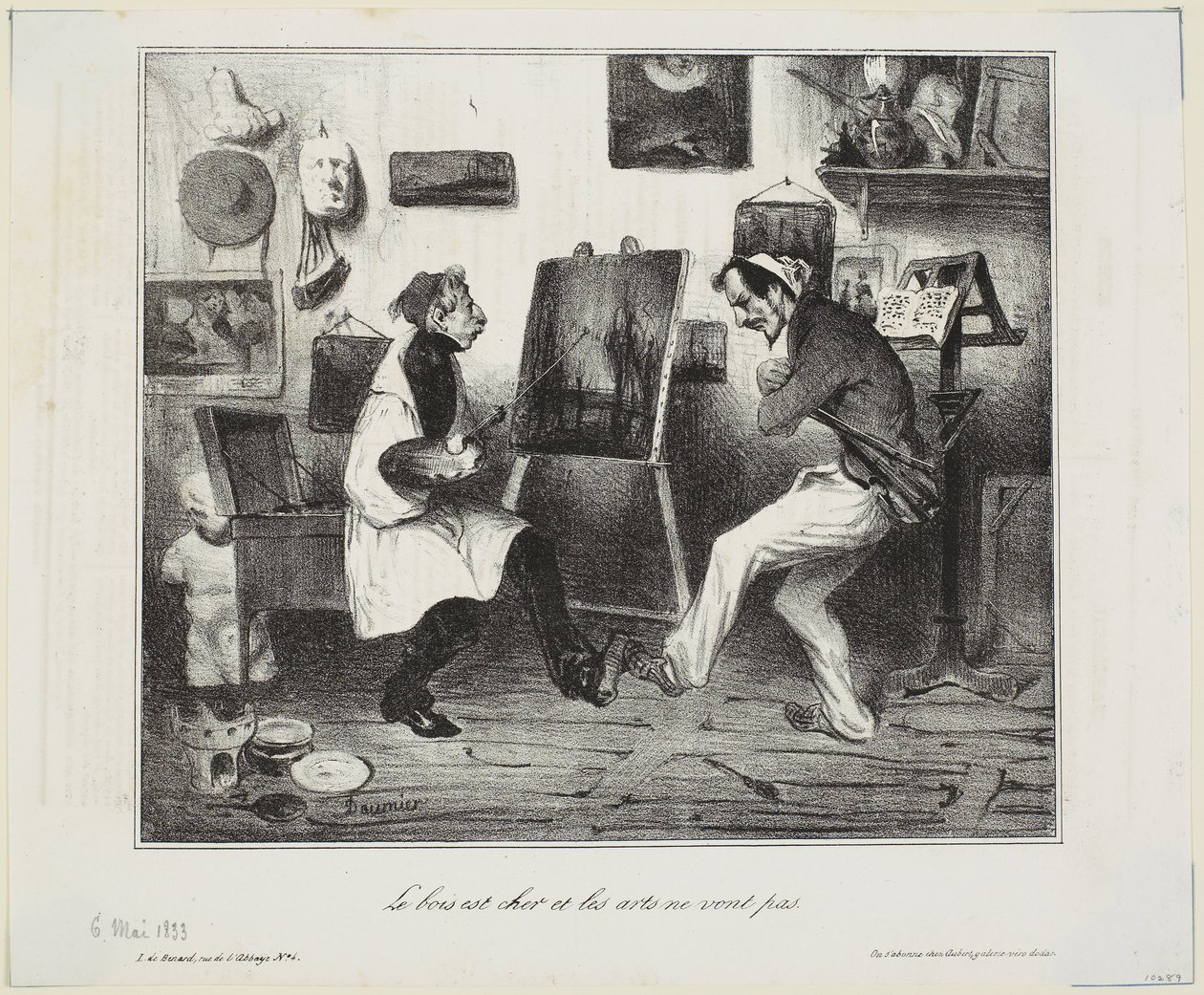 A madeira é cara e as artes não estão bem de Honoré Daumier