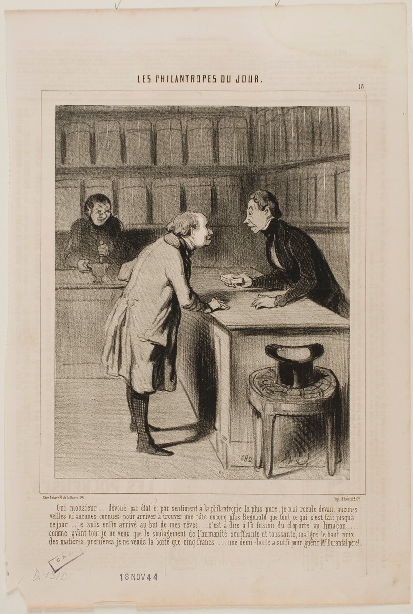 Sim, Monsieur, inteiramente dedicado ao Estado e ao meu destino filantrópico… de Honoré Daumier