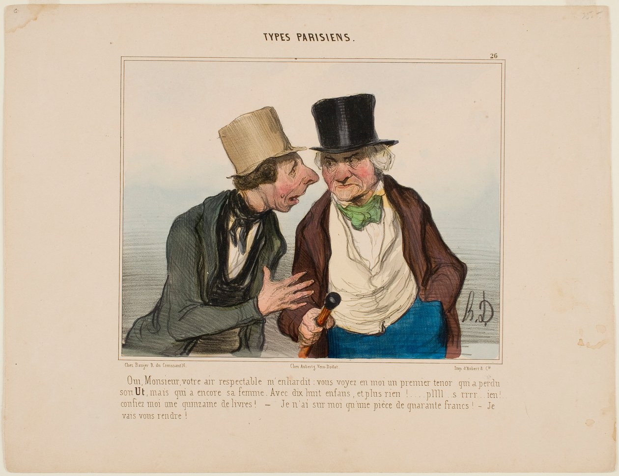 Sim, senhor, o seu ar respeitável torna-me mais ousado de Honoré Daumier