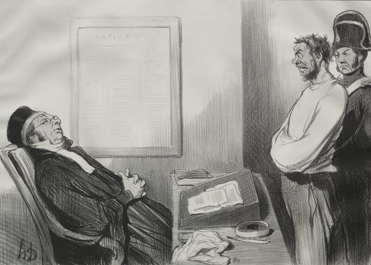 Você estava com fome... isso não é uma razão... de Honoré Daumier