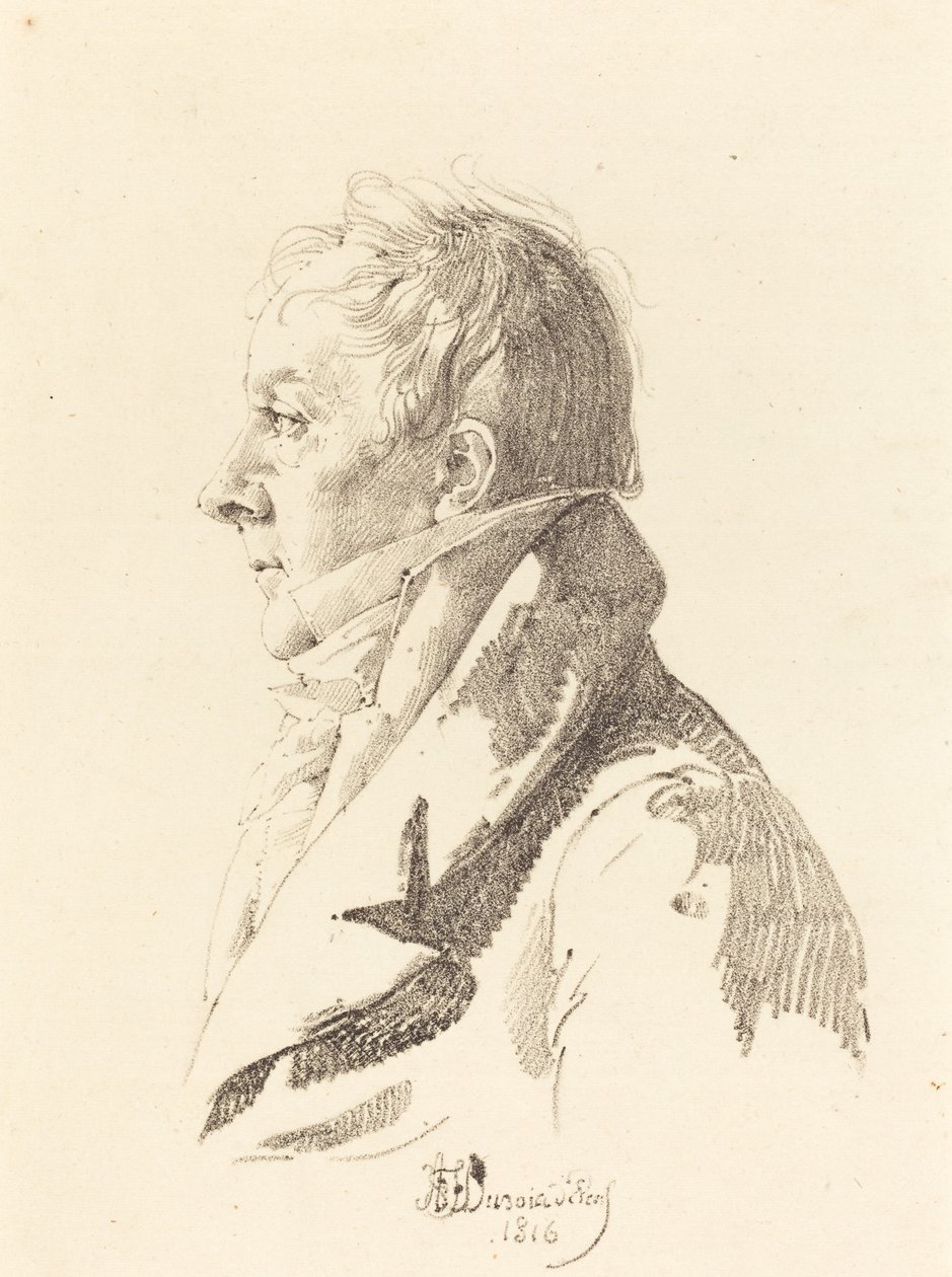 Retrato de um homem de Honore Jean Dubois Duperray