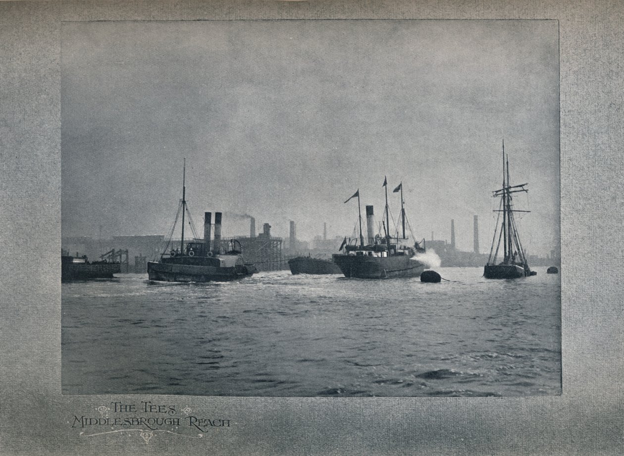 The Tees, Middlesbrough Reach, 1919 de Hood and Co. Ltd