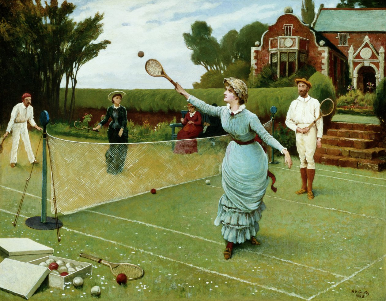 Jogadores de tênis, 1885 de Horace Henry Cauty
