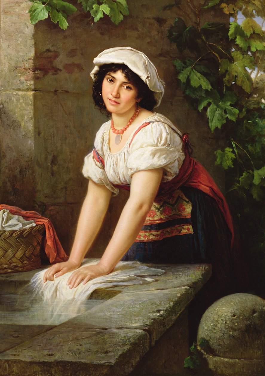 Lavando no Poço, 1896 de Horace Henry Cauty