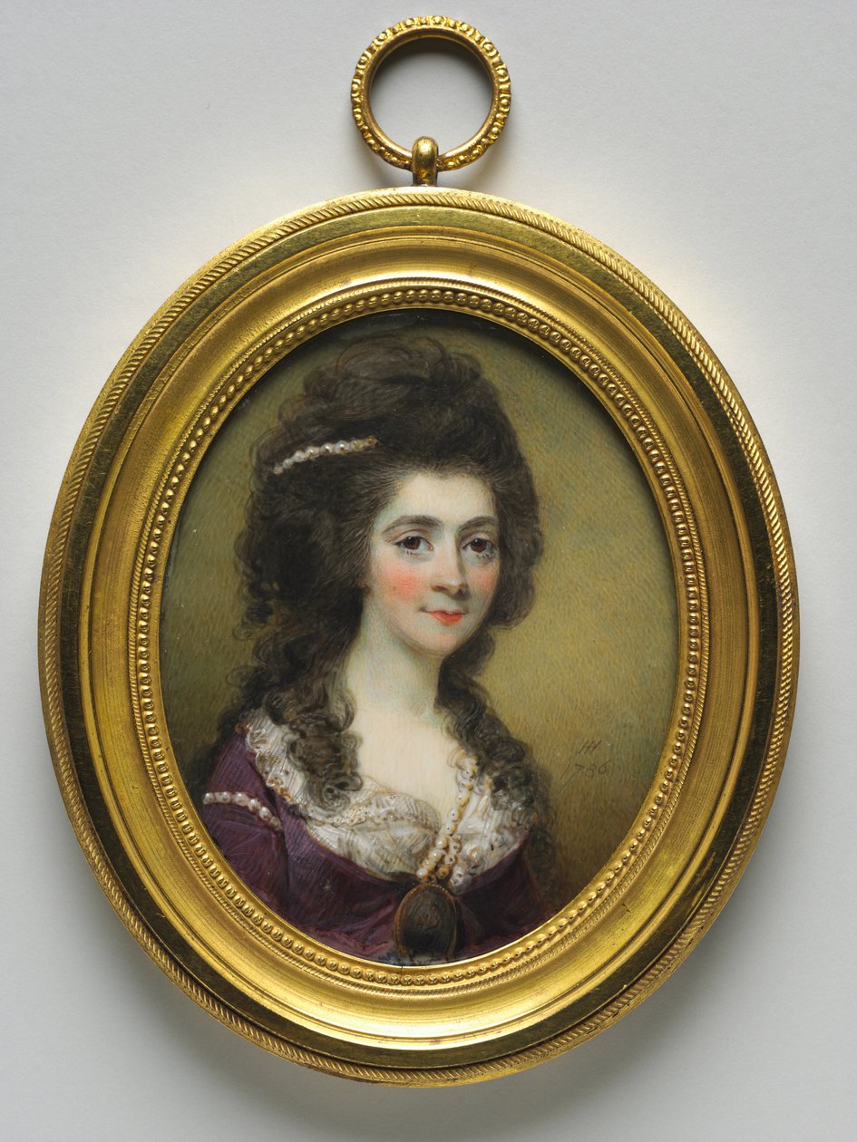 Retrato de uma mulher, chamada Sra. Close, 1786. de Horace Hone