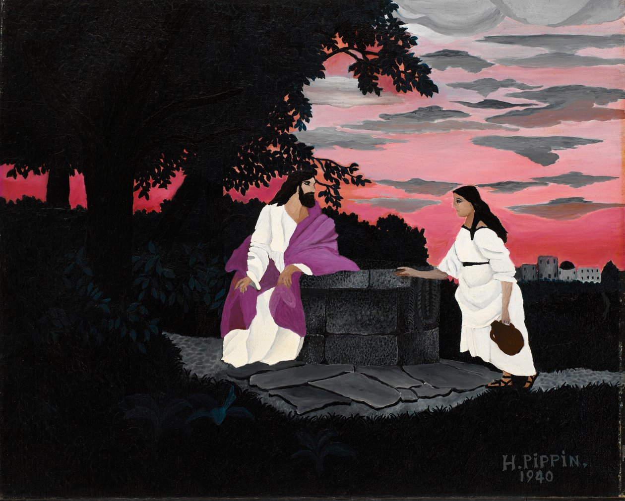 Cristo e a Mulher de Samaria de Horace Pippin