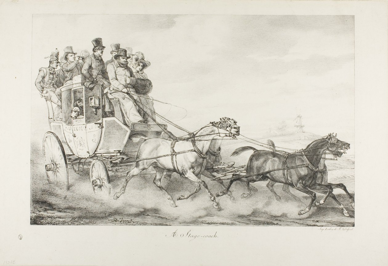 Uma diligência de Emile Jean Horace Vernet