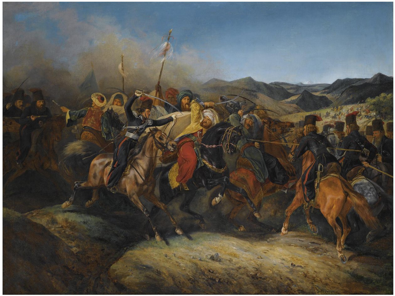 Uma cena da Guerra Russo-Turca de Horace, Vernet