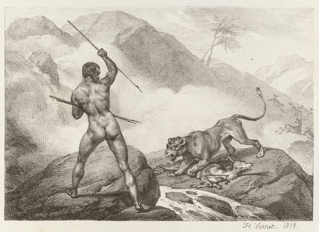 Caçador Africano Caçador Africano, 1818. de Emile Jean Horace Vernet