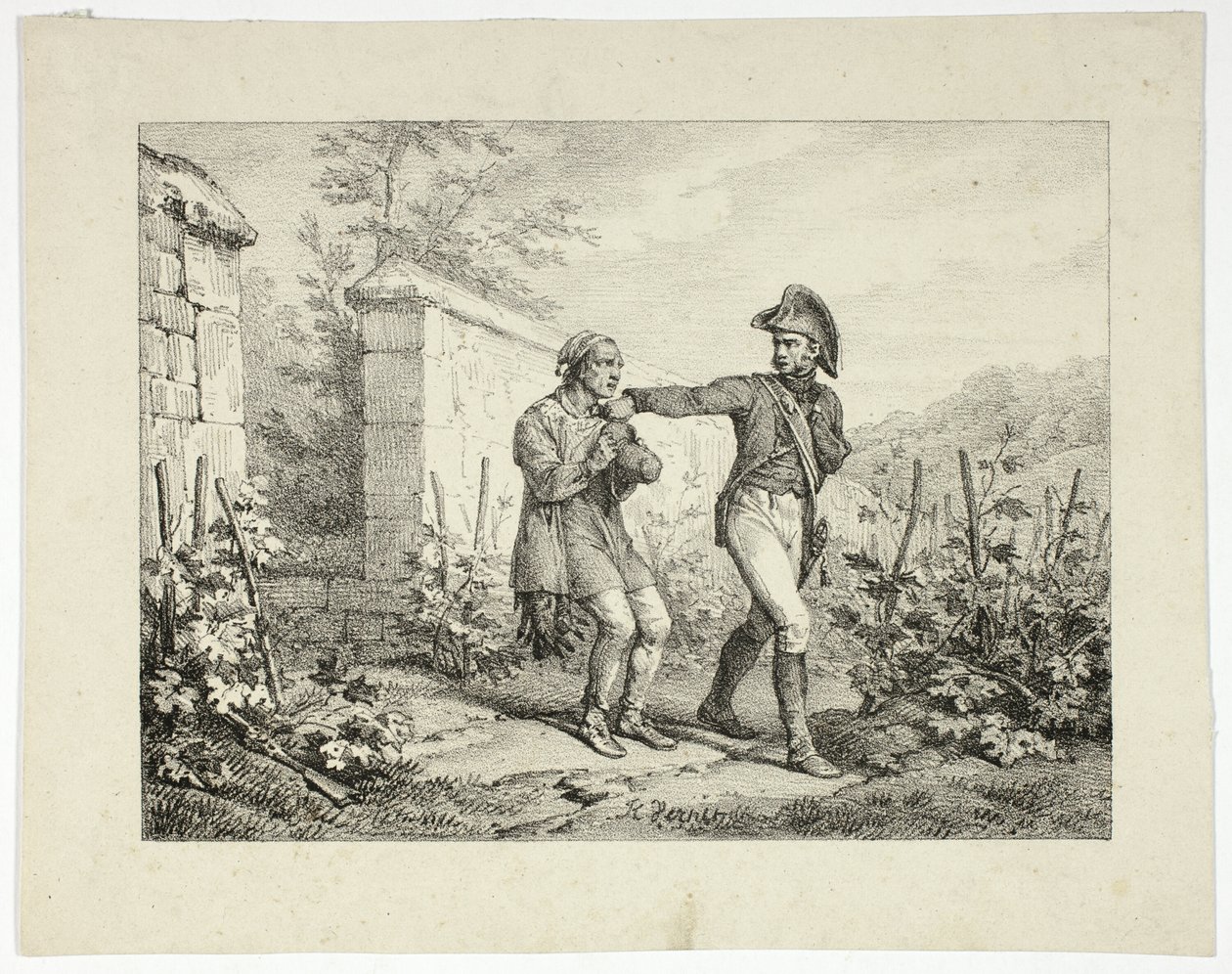 Prisão de um caçador de Emile Jean Horace Vernet