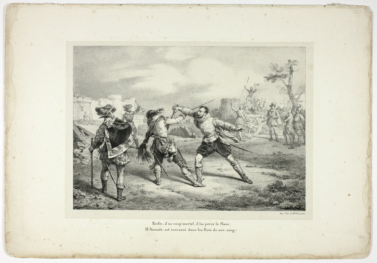 Finalmente, com um golpe fatal, trespassou-lhe o lado... de Horace Vernet