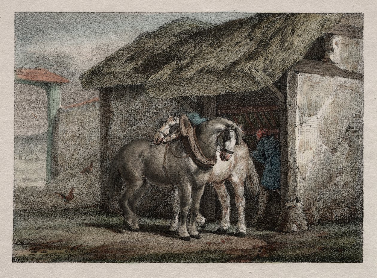Cavalo de fazenda de Emile Jean Horace Vernet