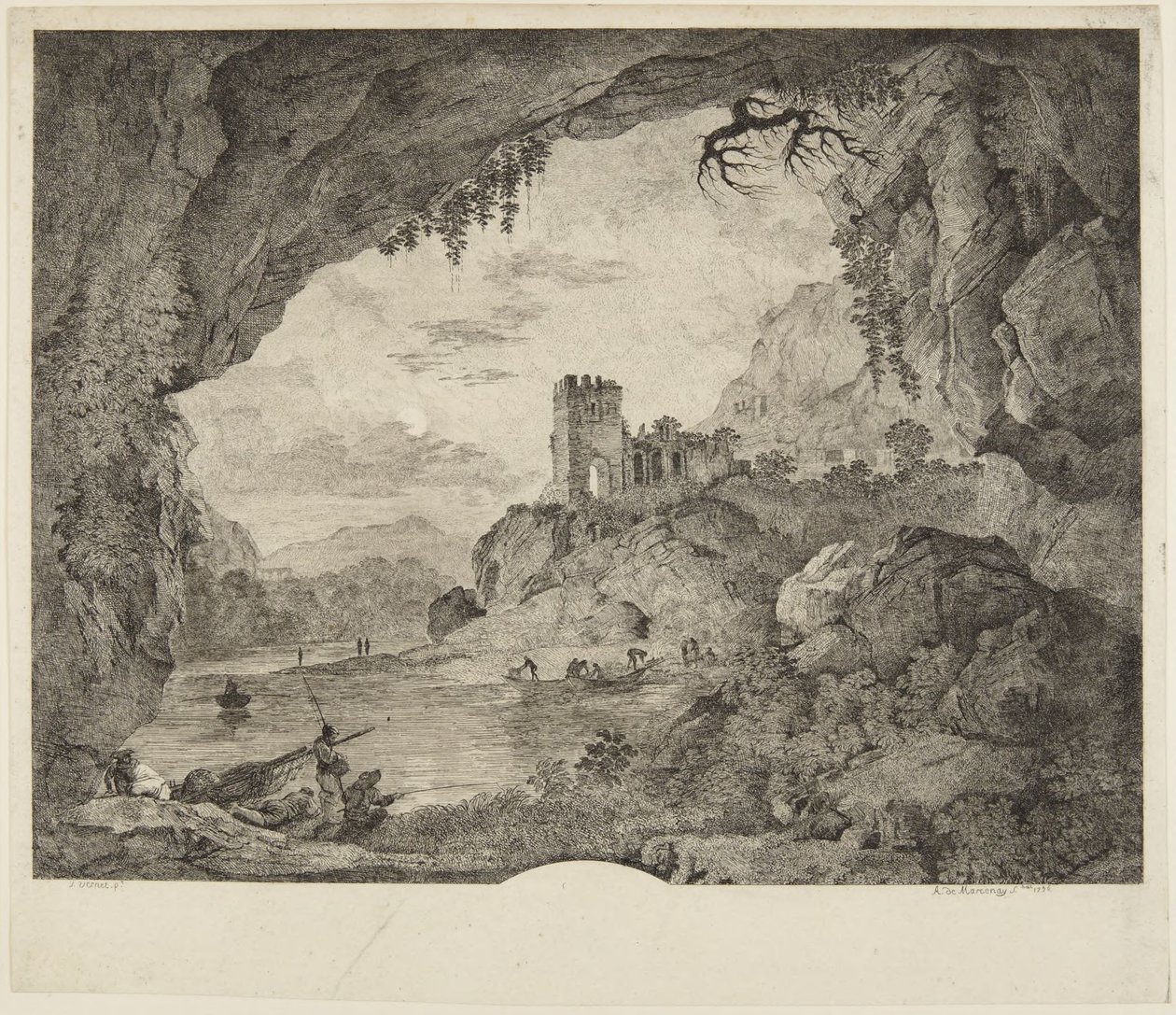 Pesca ao luar de Horace Vernet