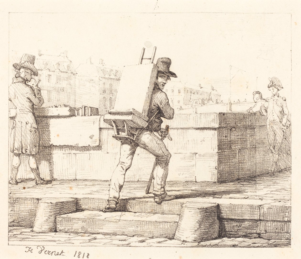Frontispício do portfólio «Croquis Litográficos de H. Vernet» de Horace Vernet
