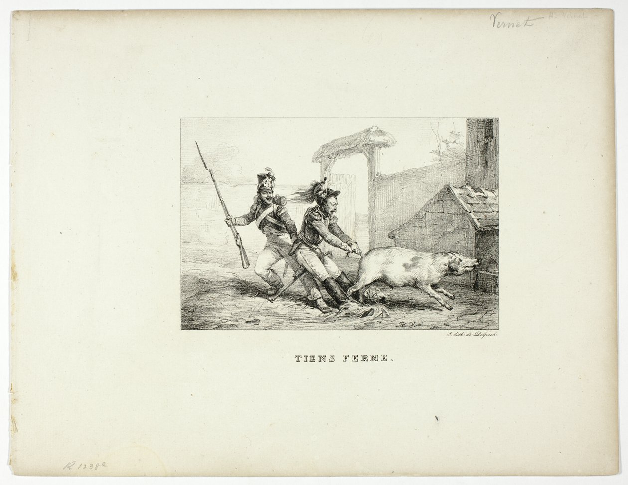 Agarrar-se de Emile Jean Horace Vernet